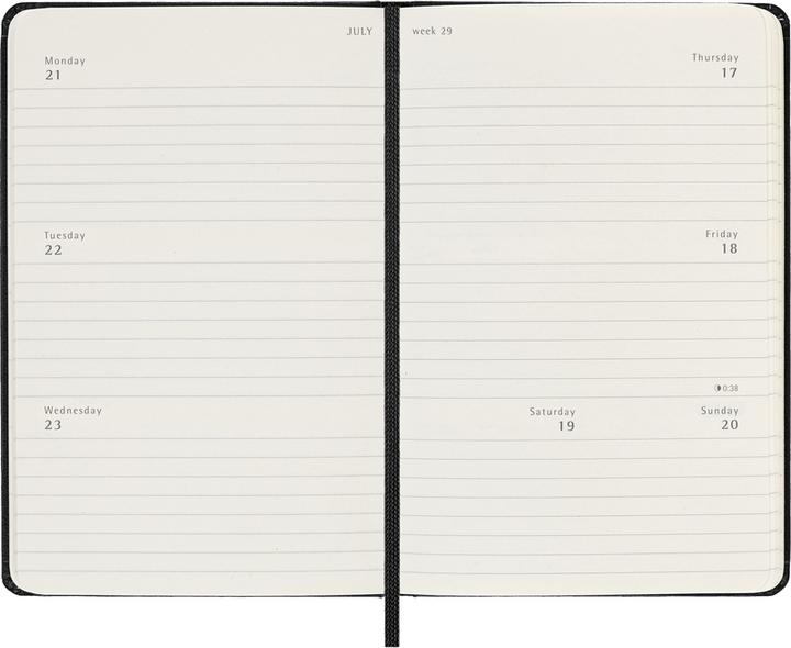 Image du produit Moleskine Agenda tascabile Hard Cover Weekly (De poche, A6, Anglais)