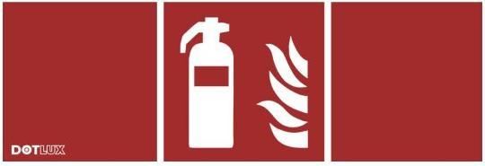 Actual product image Dotlux Fire extinguisher pictogram