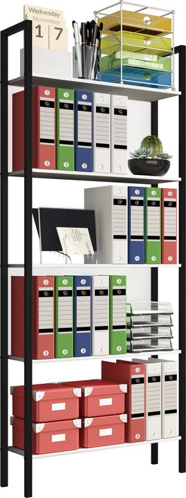 Image du produit VCM Metall Stand Regal Bücher Flakos 5fach (62 x 24 x 165 cm)