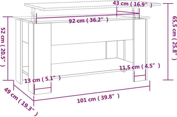 Produktbild VidaXL Vadin (101 x 49 x 52 cm)