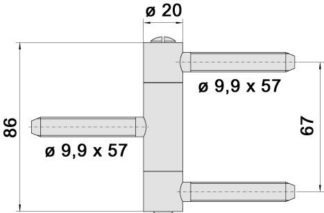Produktbild Simonswerk Einbohrbänder BAKA C 1-20/C 2-20 WF