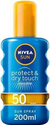 Produktbild NIVEA Sun Protect & Dry SPF 50 - Invisible Sun Spray - 200ml (Sonnenspray, SPF 50, 200 ml)