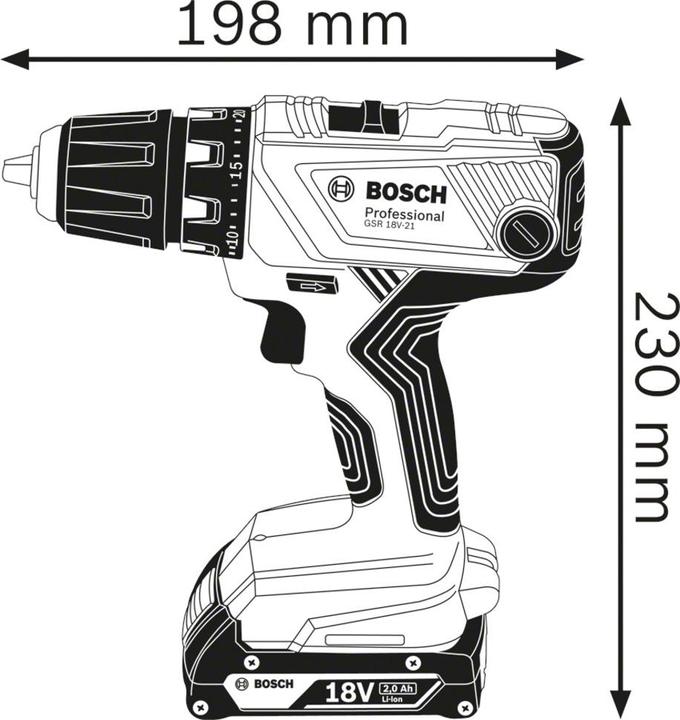 Produktbild Bosch Professional GSR 18V-21 (Akkubetrieb)