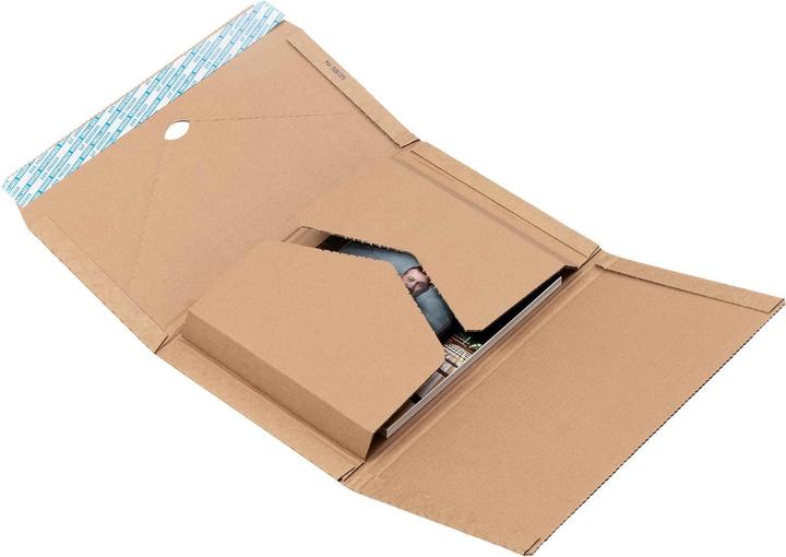 Produktbild Brieger Versandhülle 24.5 x 16.5 x 3 - 7 cm, 1 Stück (0.5 x 30 x 57 cm, 50 x)