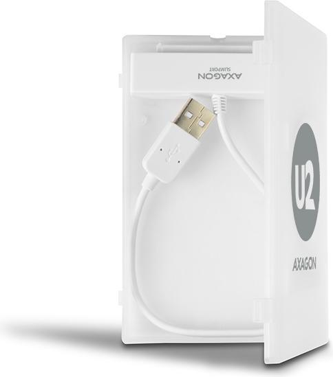 Produktbild Axagon ADSA-1S6 SLIMPort Adapter, USB 2.0, 2,5" SSD/HDD, SATA - mit Case (2.5")