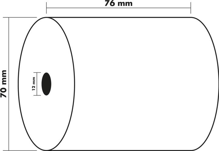 Actual product image Exacompta Receipt Rolls 1ply o /set 60g 76x70x12