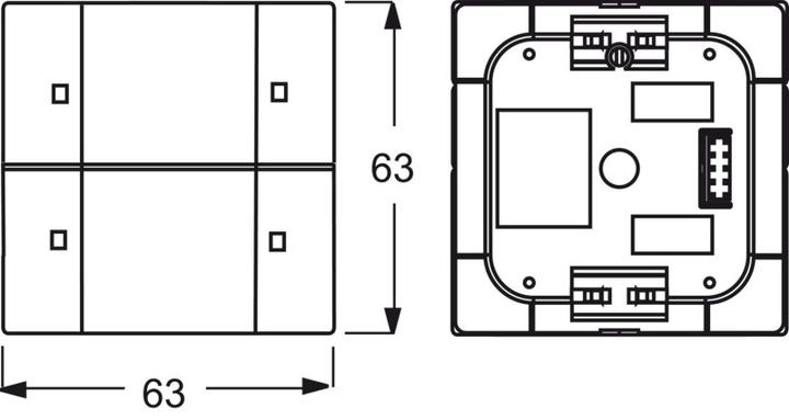 Produktbild Busch-Jaeger Busch-Jäger Bedienelement, 2-fach mit beiliegendem Busankoppler 6126/01-84