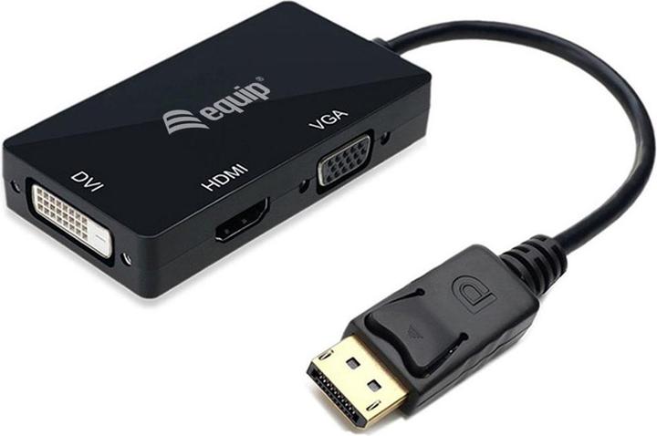 Productafbeelding equip Displaypoort->HDMI/VGA/DVI Adapter St/Bu (DVI, 1.50 cm)