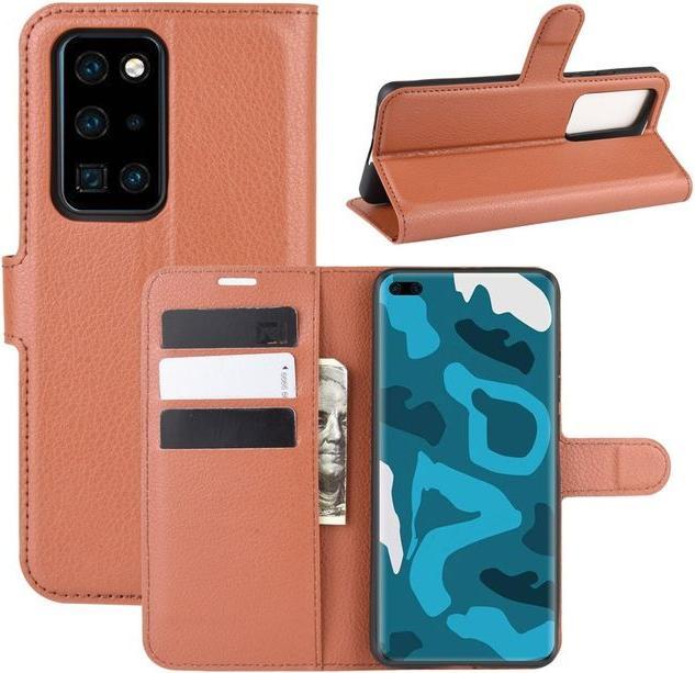 Actual product image MU Classic Litchi Leather Bookcover Series (Huawei P40 Pro+)
