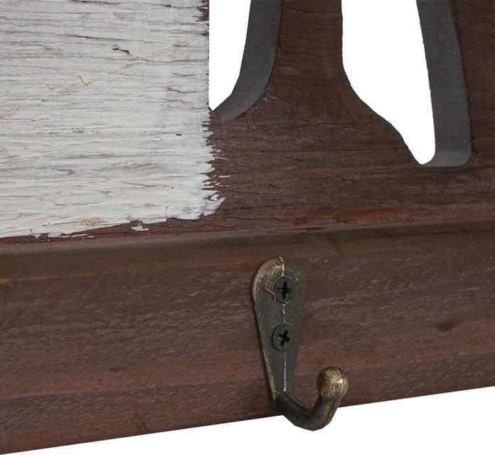 Produktbild Mendler Wandgarderobe Family, Garderobenpaneel, Landhaus Holz Metall