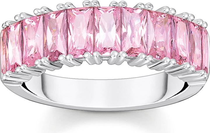 Immagine prodotto Thomas Sabo Anello con pietre rosa pavé in argento (56, 925 Argento)