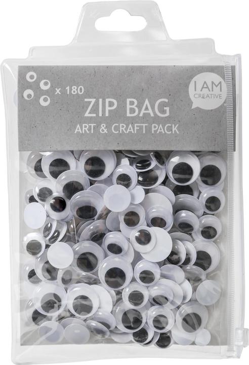 I Am Creative Zip Bag Wackelaugen