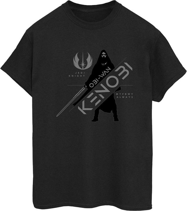 Actual product image Star Wars Womens/Ladies Obi-Wan Kenobi Jedi Knight Cotton Boyfriend T-Shirt (XXL)