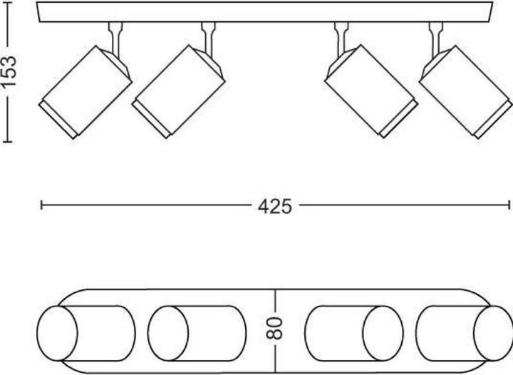 Produktbild Philips Hue Fugato Basis BT (1400 lm, GU10)