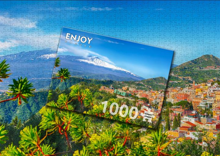 Immagine prodotto Enjoy Puzzle ENJOY-2087 - Vulcano Etna e Taormina, Sicilia, Puzzle, 1000 pezzi (1000 pezzi)