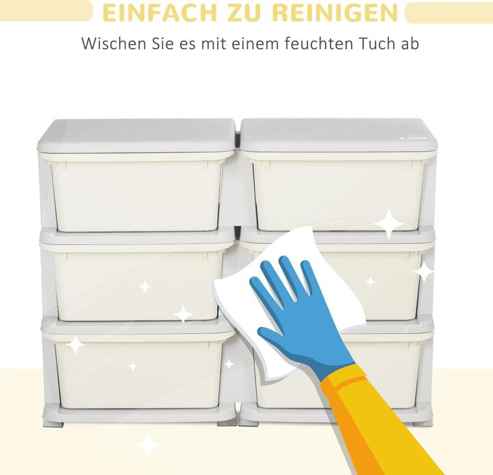 Produktbild Homcom Kinderschubladenschrank mit abgerundete Kanten
