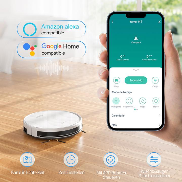 Actual product image Tesvor M2 Saugroboter (Robot vacuum)