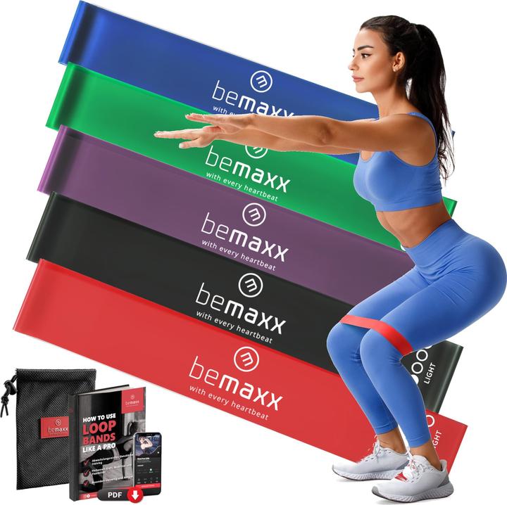 Produktbild BeMaxx Fitness-Schleifenband 5er-Set, Latex