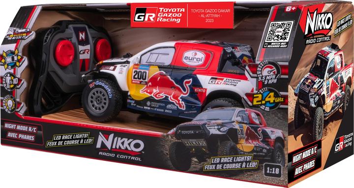 Immagine prodotto Nikko RC 10591 Night Mode Toyota Gazoo Dakar, auto da rally Red Bull telecomandata, realistica Det