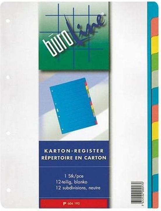 BüroLine Kartonregister bunt A4