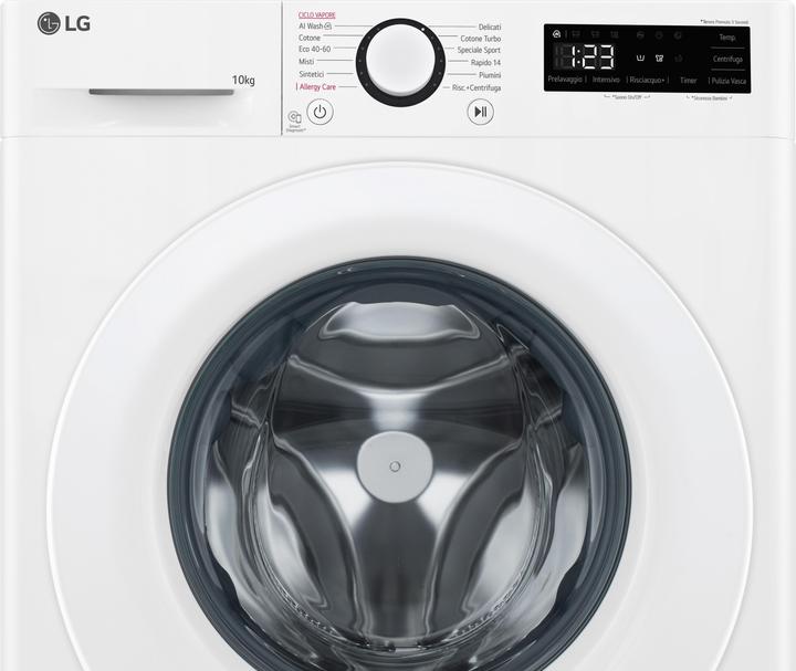 Produktbild LG F4R3010NSWW Waschmaschine 10kg AI DD, Klasse A-10%, 1400 U/min, Dampfwäsche (10 kg, Links)