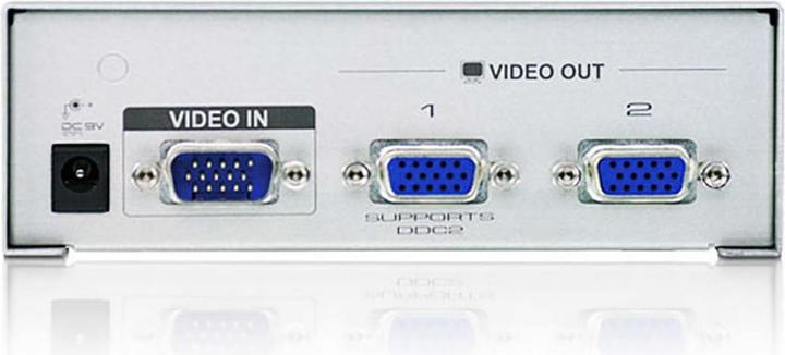 Image du produit Aten VS92A, répartiteur VGA à 2 ports avec amplificateur de signal jusqu'à 30m