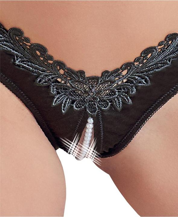 Produktbild Cottelli Collection String ouvert mit Perlen (S)