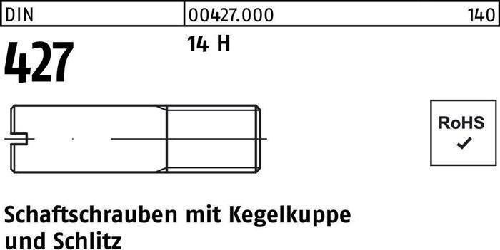 Immagine prodotto Vite per albero DIN 427/ISO 2342 con punta conica/scanalatura M 12 x 30 14 H (50 Viti per pezzo)