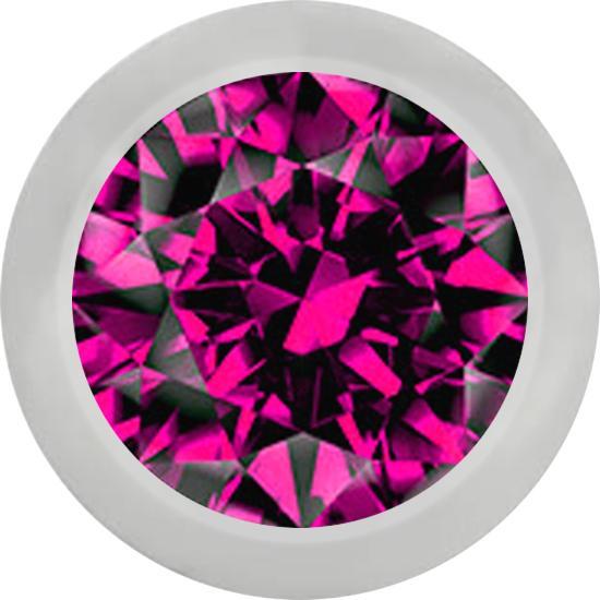 Immagine prodotto Star Piercing Micro sfera argento con cristallo fucsia (Acciaio chirurgico 316L)