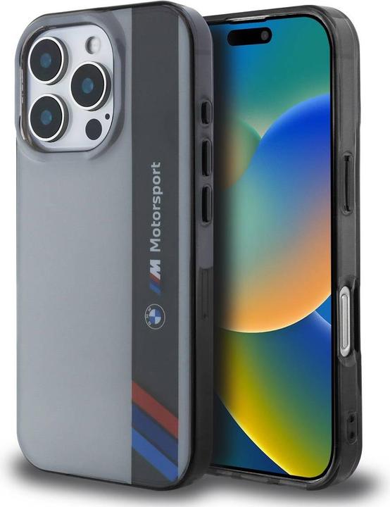 Immagine prodotto BMW BMHCP16L23HTFEG iPhone 16 Pro 6,3" szary/grey hardcase Motosport IML Vertical Stripe (Apple iPhone 16 Pro)