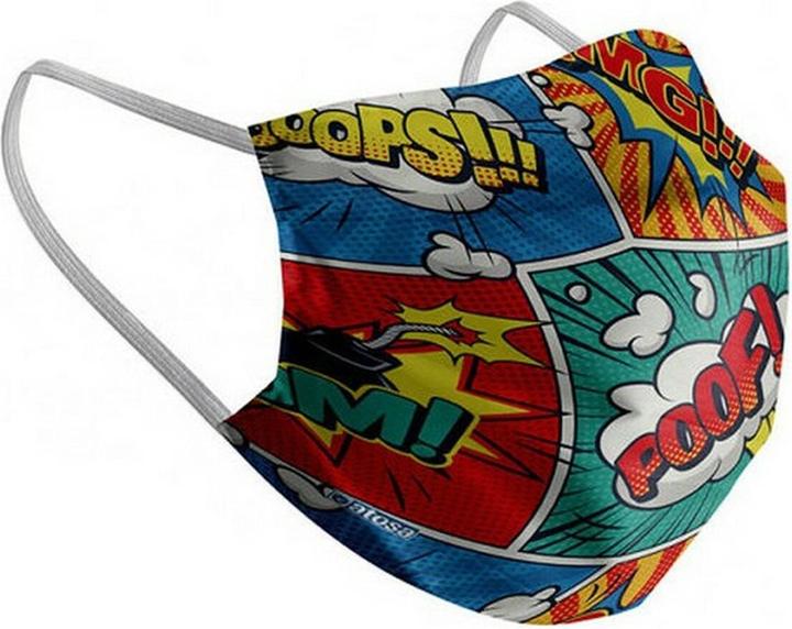 Actual product image TOP Reusable fabric hygiene mask comic