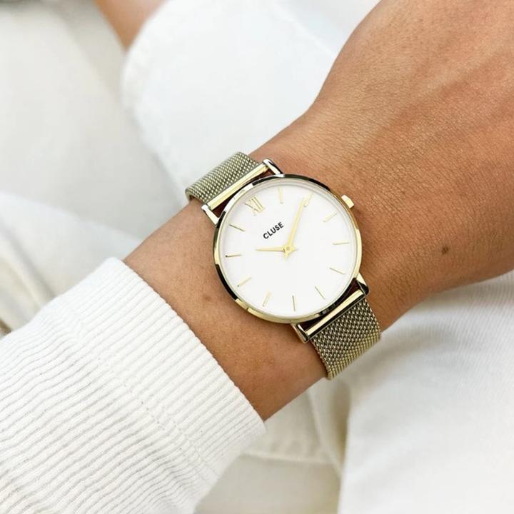 Actual product image Cluse Minuit Mesh Gold (Analogue wristwatch, 33 mm)