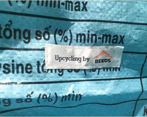 Image du produit Bekos Upcycling - grand sac à linge / sac universel en sac de doublure recyclé Grenouille