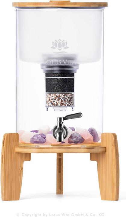 Produktbild Lotus Vita Tischwasserspender Kiara Natura Plus 4 Liter mit Bambus-Lichtschutz