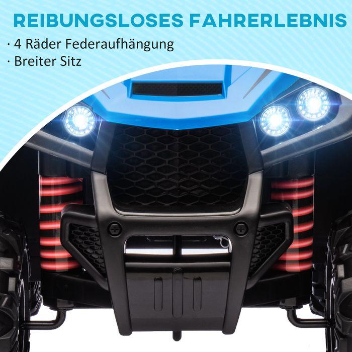 Produktbild Swisshandel24 Elektro Quad für Kinder 12V Kinderquad mit 4-Rad-Federung, MP3, 3-5 Jahre, 5 km/h, blau (12 V)