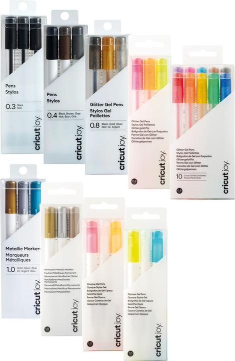 Image du produit Cricut Joy Opaque Gel stylos 3-pack 10 Blanc Bleu Jaune (P)