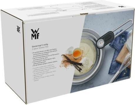 Produktbild WMF Kochtopf Simmertopf 18cm mit Temperaturanzeige Topf 1,5l Edelstahl Induktion (18 cm, Kochtopf, Edelstahl)