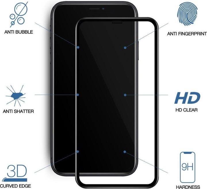 Immagine prodotto Woodcessories Premium Glass 3D (1 Pezzo/i, Apple iPhone 11 Pro Max, Apple iPhone XS Max)
