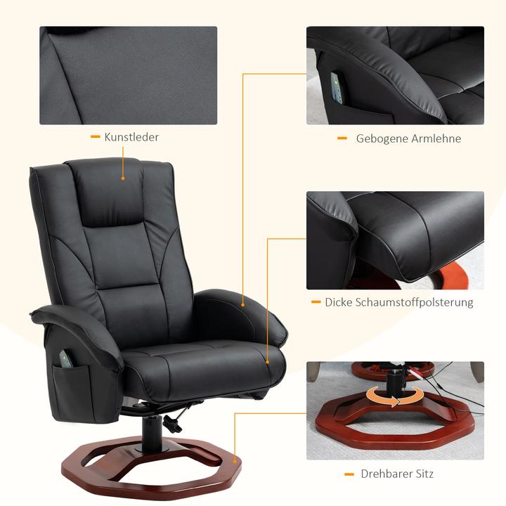 Actual product image Jamb Massage chair with footrest