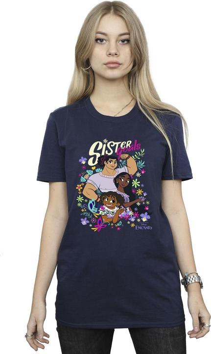 Actual product image Disney Womens/Ladies Encanto Sister Goals Cotton Boyfriend T-Shirt (L)