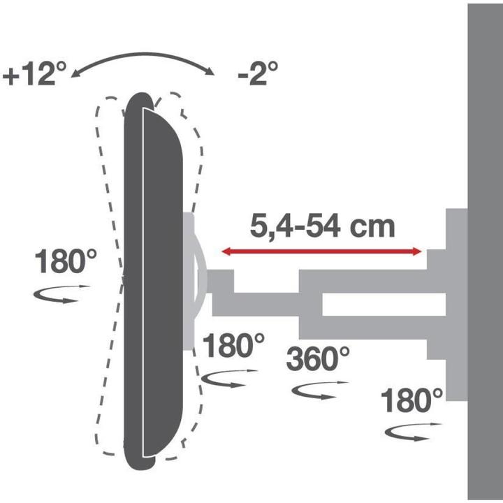 Actual product image Techly Ultra Slim Full Motion (Wall, 65", 35 kg)