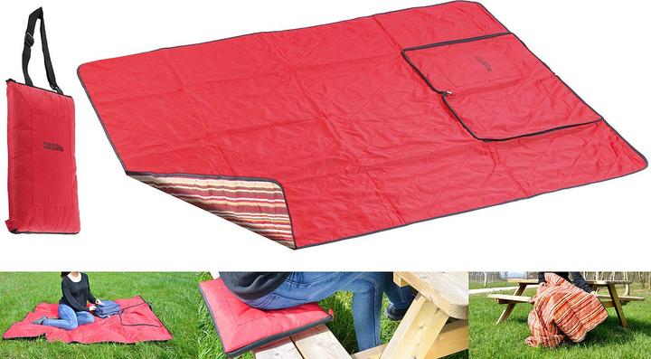 Produktbild Pearl 3in1-Picknickdecke mit Sitzkissen