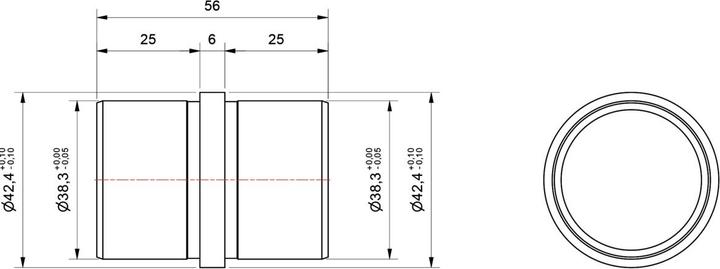 Actual product image OK-Line Rohrverbinder 180° ø42.4x2mm (1 pcs.)