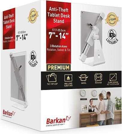Produktbild Barkan Tablet Tischhalter 7-14", abschliessbar, weiss
