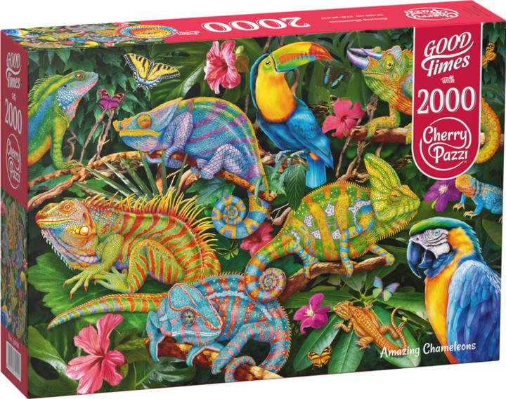 Produktbild Cherry Pazzi Puzzle Amazing chameleons 2000 Teile (2000 Teile)