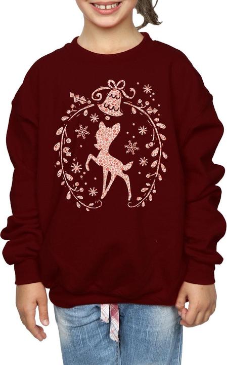 Actual product image Disney Girls Bambi Christmas Wreath Sweatshirt (152, 158)