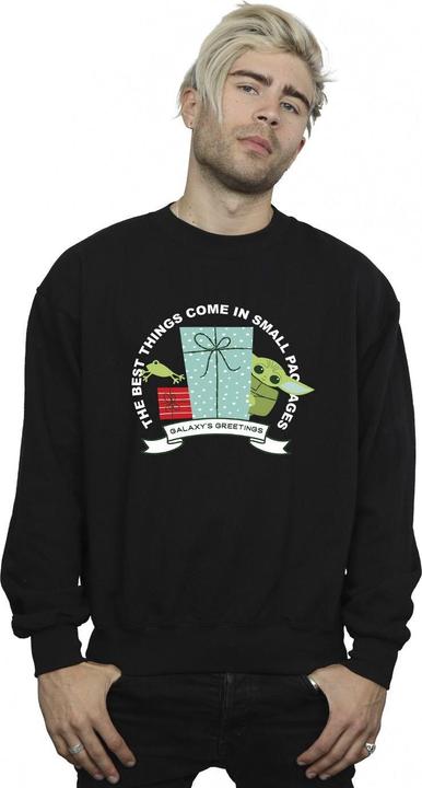 Actual product image Star Wars Mens The Mandalorian Galaxy's Greetings Sweatshirt (5XL)