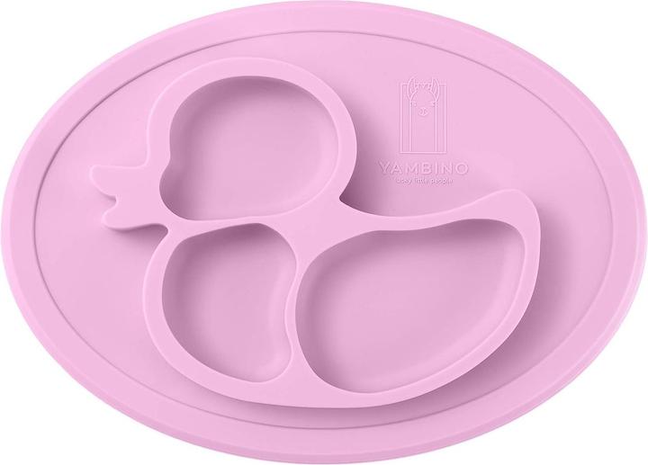 Produktbild Milkii Silikon Rutschfester Baby Silikon Tischset Teller, Ente/ Rosa