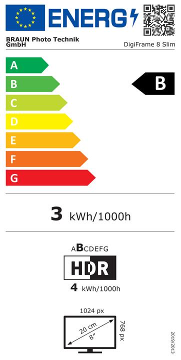 Produktbild Braun Photo DigiFrame 8 slim 20,83cm (8.20", 1280 x 800 Pixel)