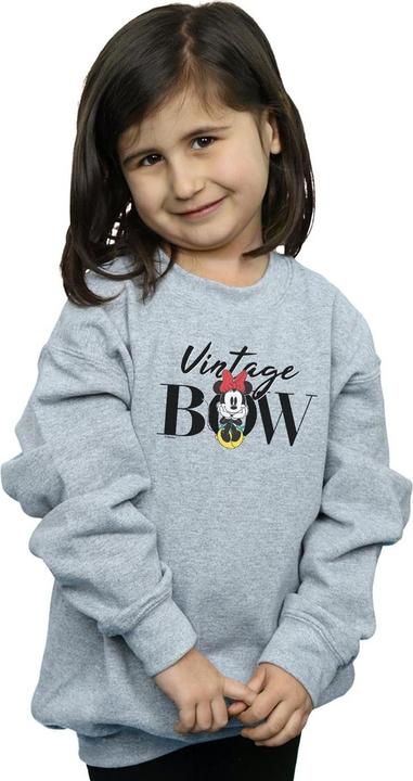 Actual product image Disney Girls Minnie Mouse Vintage Bow Sweatshirt (152, 158)